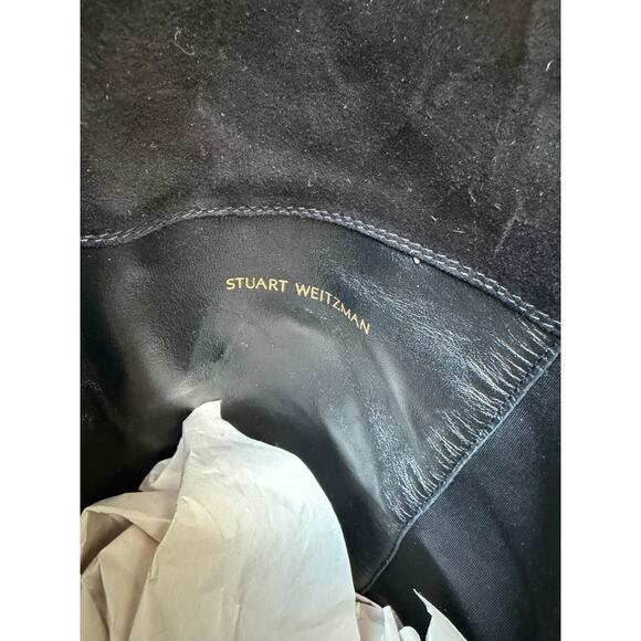 STUART WEITZMAN City Microstretch Suede Over-the-knee Boots Black Sz 10.5 - Picture 12 of 16